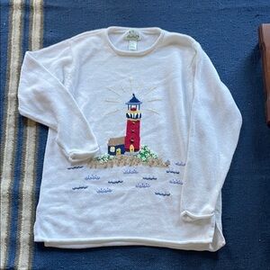 Quacker Factory White Knit Top